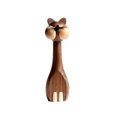 Load image into Gallery viewer, Wooden Cat & Mouse Nordic Figurines,  Walnut Wood  - Scandivagen