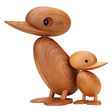Load image into Gallery viewer, Wooden Duck & Duckling Nordic Figurines, Teak Wood - Scandivagen