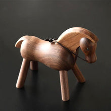 Load image into Gallery viewer, Wooden Horse Nordic Figurine, Walnut Wood - Scandivagen