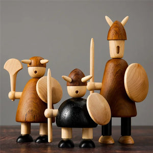 Vikings, Jensen Teak & Beech Wood, Nordic Figurines