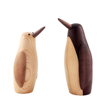 Load image into Gallery viewer, Wooden Penguin Figurines, Walnut &amp; Maple Wood - Scandivagen
