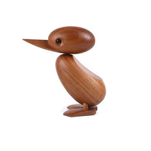 Load image into Gallery viewer, Wooden Duck &amp; Duckling Nordic Figurines, Teak Wood - Scandivagen
