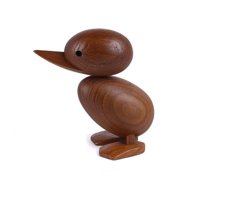 Wooden Duck & Duckling Nordic Figurines, Teak Wood - Scandivagen