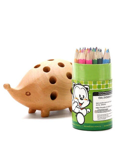 Wooden Hedgehog Pencil Holder, Wood - Scandivagen