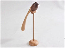 Load image into Gallery viewer, Wooden Long-tailed Birds Figurines, Walnut &amp; Beech Wood - Scandivagen
