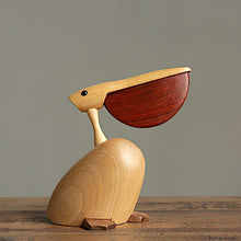 Load image into Gallery viewer, Pelican Wooden Figurine, Beech Wood - Scandivagen
