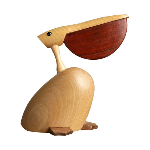 Wooden  Pelican Wooden Figurine, Beech Wood - Scandivagen