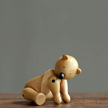 Load image into Gallery viewer, Wooden Small Bear, Nordic Figurine, Oak Wood - Scandivagen
