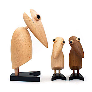Woodpecker - Card Holder, Teak, Beech & Ash Wood Figurines