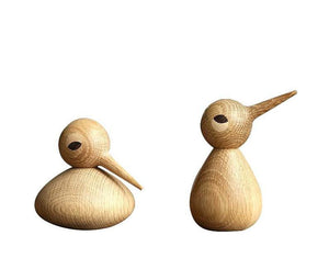 Wooden Bird Vedel Nordic Figurines, Teak & Sepele Wood - Scandivagen
