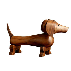 Wooden Dog Nordic Figurines,  Walnut Wood - Scandivagen