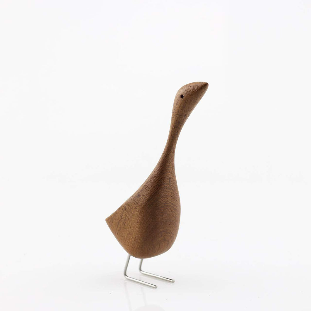  Wooden Goose Figurine, Teak Wood/Steel - Scandivagen