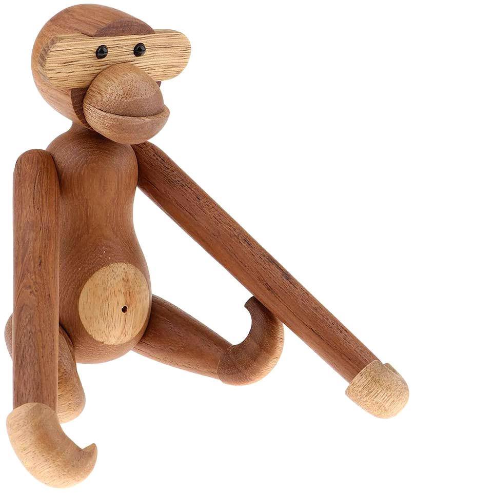 Wooden Monkey Nordic Figurine, Teak & Sepale Wood - Scandivagen