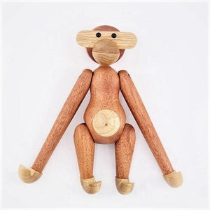 Wooden Monkey Nordic Figurine, Teak & Sepale Wood - Scandivagen