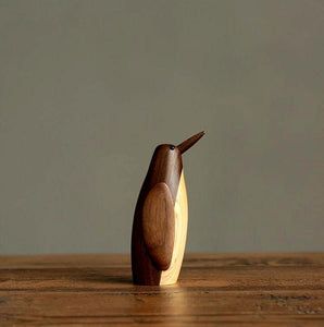 Wooden Penguin Figurines, Walnut & Maple Wood - Scandivagen