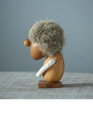 Load image into Gallery viewer, Wooden Optimist &amp; Pessimist Nordic Man Figurines, Teak Wood - Scandivagen
