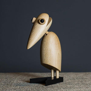 Wooden Woodpecker, Card Holder, Teak & Beech Wood - Scandivagen