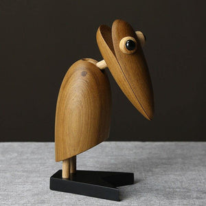 Wooden Woodpecker, Card Holder, Teak & Beech Wood - Scandivagen