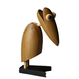 Wooden Woodpecker, Card Holder, Teak & Beech Wood - Scandivagen