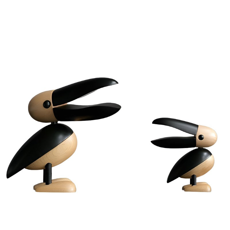 Wooden Pelican Figurine, Beech Wood - Scandivagen