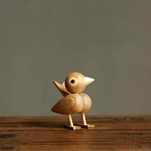 Wooden Sparrow Nordic Figurine, Oak Wood - Scandivagen