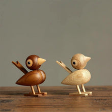 Load image into Gallery viewer, Wooden Sparrow Nordic Figurine, Oak &amp; Teak Wood - Scandivagen
