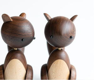 Squirrel, Walnut & Maple Wood Figurine