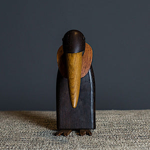 Wooden Pheasant Bird Figurine, Wood - Scandivagen